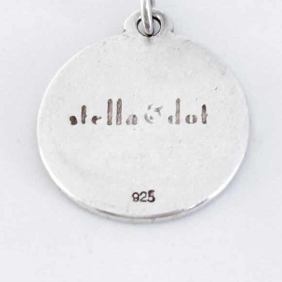 Vintage Stella & Dot Sterling Silver 925 Round Initial “B” Charm Pendant - Picture 5 of 7